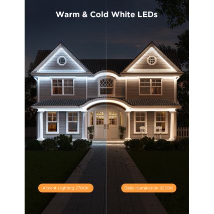Govee - Екстериорен Pro SMART RGBICWW екстериорен LED лента 10m 2700-6500K Wi-Fi IP65