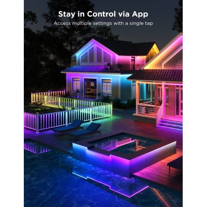 Govee - Екстериорен Pro SMART RGBICWW екстериорен LED лента 10m 2700-6500K Wi-Fi IP65