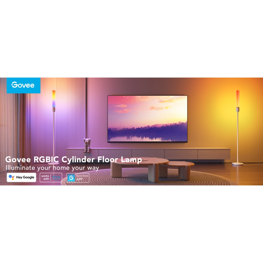 Govee - LED Димируем лампион CYLINDER SMART RGBICWW 2200-6500K