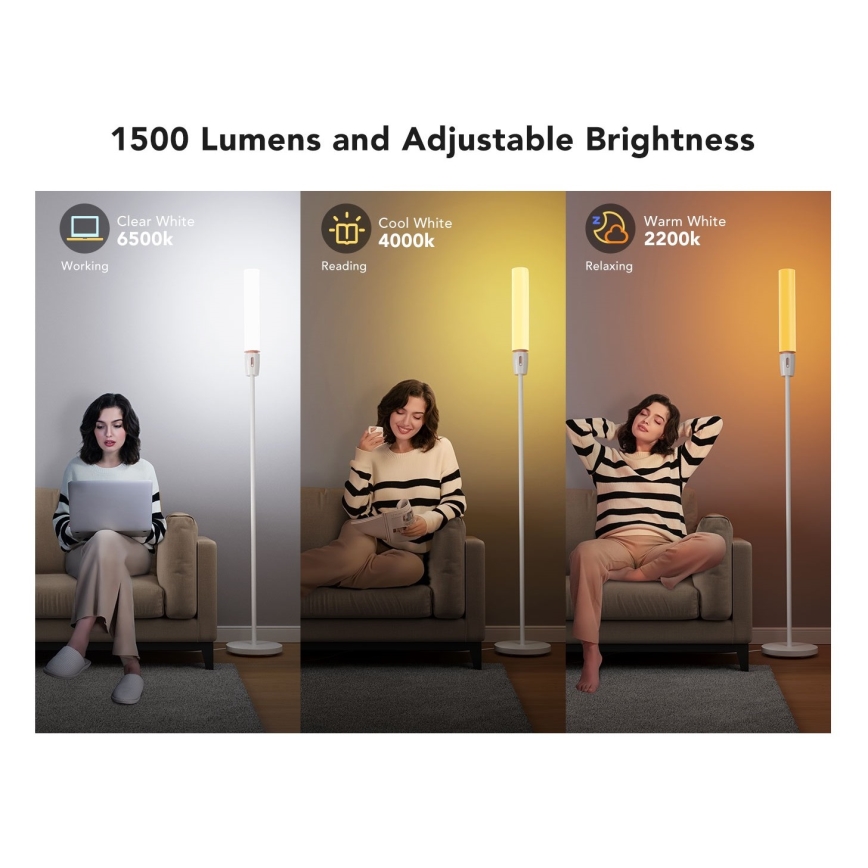 Govee - LED Димируем лампион CYLINDER SMART RGBICWW 2200-6500K