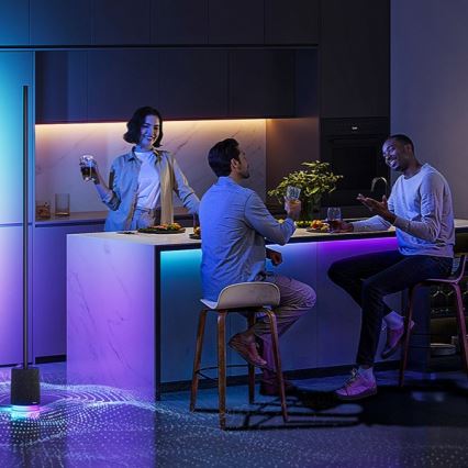 Govee - LED Димируем лампион с високоговорител Pro RGBICWW 2200-6500K Wi-Fi + дистанционно управление
