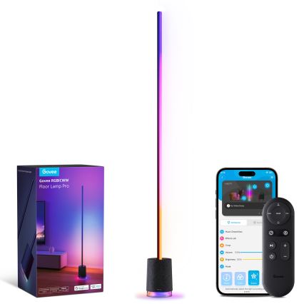 Govee - LED Димируем лампион с високоговорител Pro RGBICWW 2200-6500K Wi-Fi + дистанционно управление