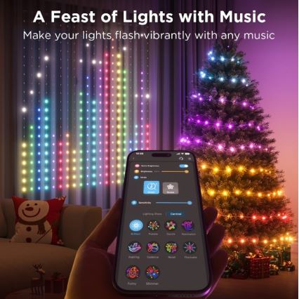 Govee - LED RGB Димируем екстериорен декоративни лампички LED/15W/230V IP65 Wi-Fi