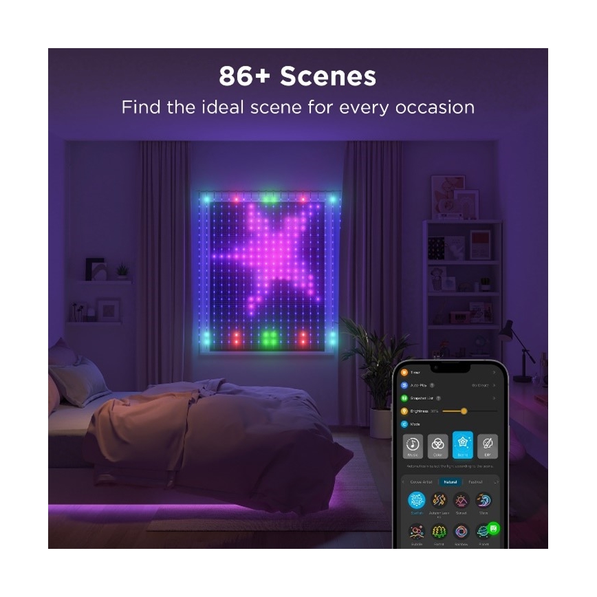 Govee - LED RGB Димируем екстериорен декоративни лампички LED/15W/230V IP65 Wi-Fi
