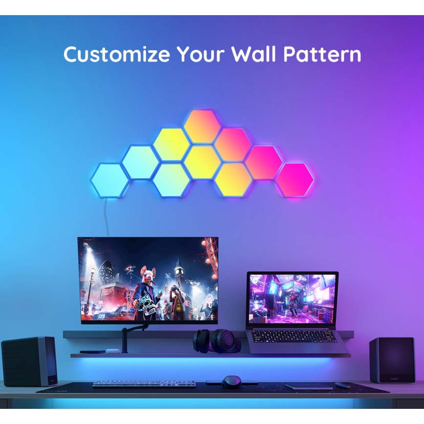 Govee - Удължителен комплект 2x LED RGB Димируем панел LED/7,2W/230V Wi-Fi