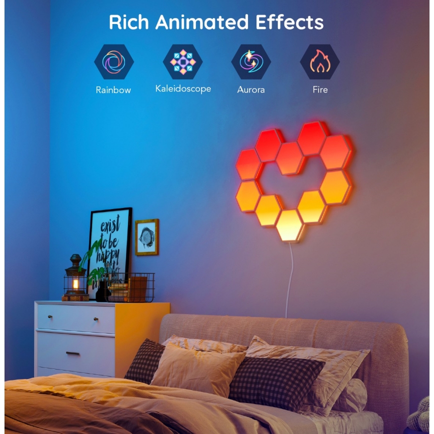 Govee - Удължителен комплект 2x LED RGB Димируем панел LED/7,2W/230V Wi-Fi