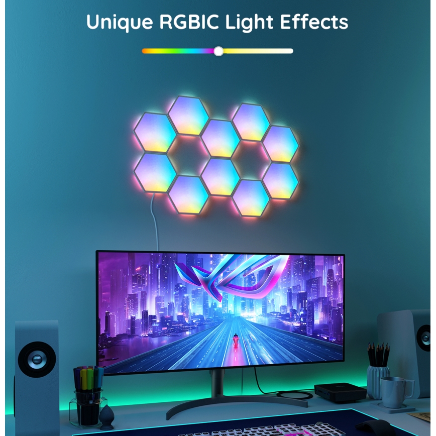 Govee - Удължителен комплект 2x LED RGB Димируем панел LED/7,2W/230V Wi-Fi