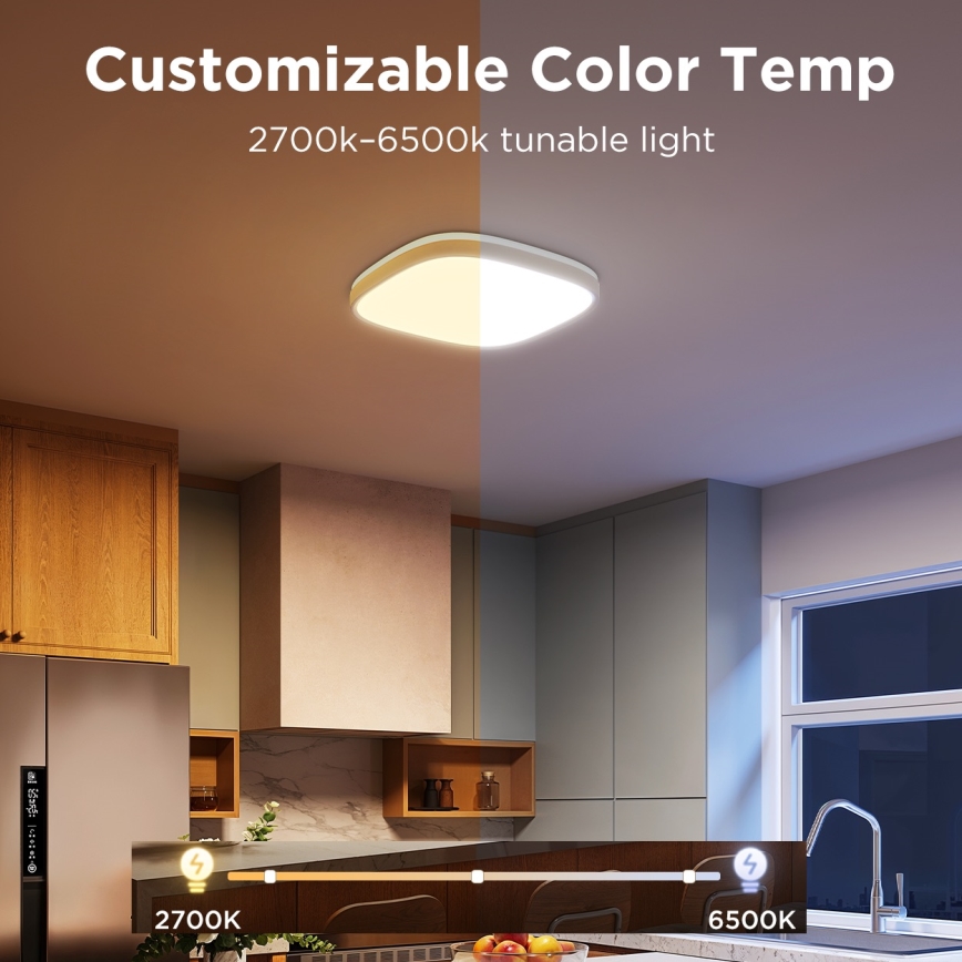 Govee - LED RGBIC Димируем плафон LED/24W/230V 2700-6500K Wi-Fi