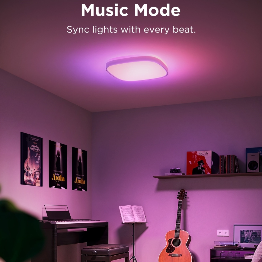 Govee - LED RGBIC Димируем плафон LED/24W/230V 2700-6500K Wi-Fi