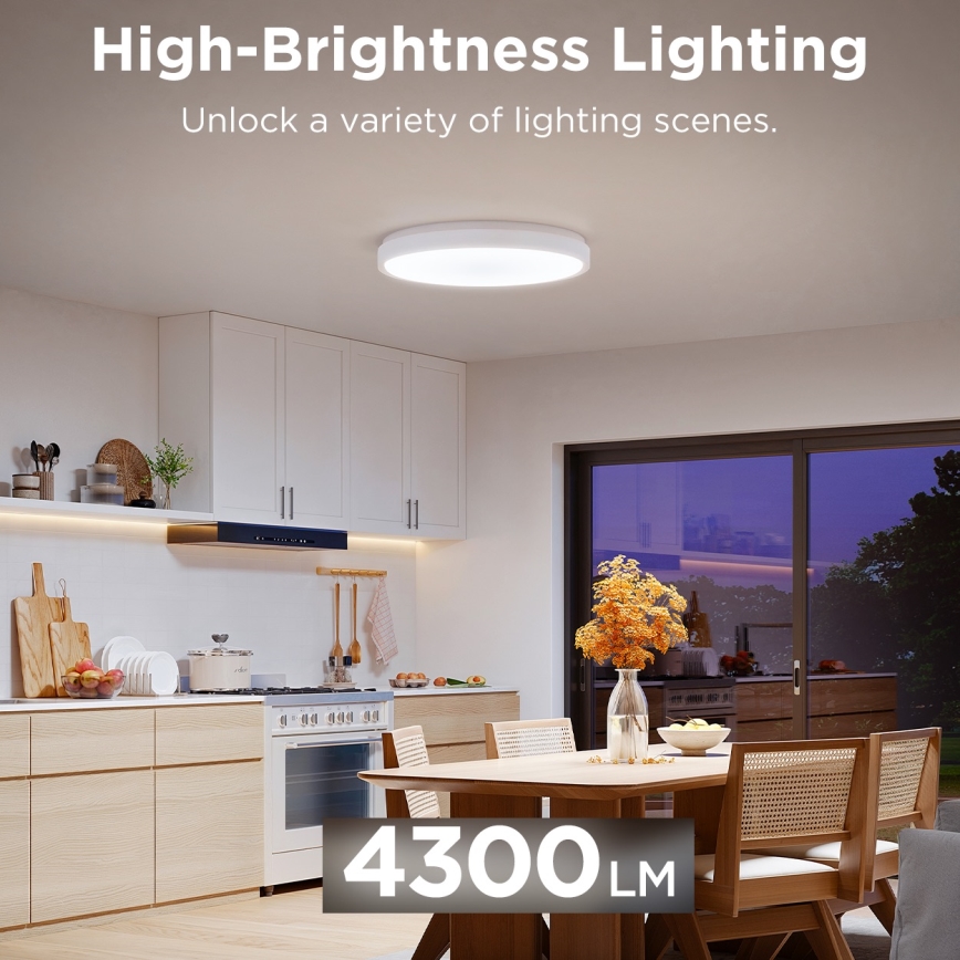 Govee - LED RGBIC Димируем плафон LED/49W/230V 2700-6500K Wi-Fi