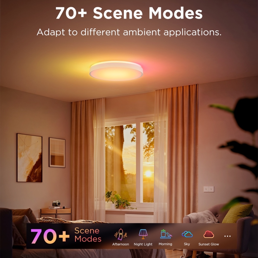 Govee - LED RGBIC Димируем плафон LED/49W/230V 2700-6500K Wi-Fi