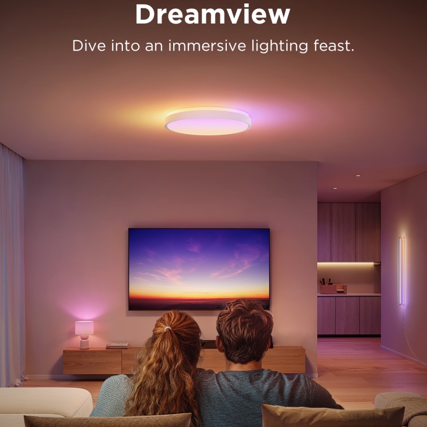 Govee - LED RGBIC Димируем плафон LED/49W/230V 2700-6500K Wi-Fi