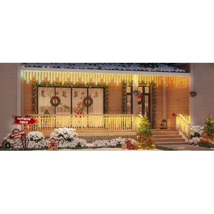 Govee - LED RGBIC Екстериорни лампички Интелигентен ледени висулки 10m Wi-Fi Matter IP65