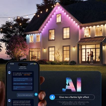 Govee - LED RGBIC гирлянд с downlight лампи 30m Wi-Fi Matter IP67
