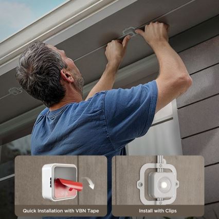 Govee - LED RGBIC гирлянд с downlight лампи 30m Wi-Fi Matter IP67