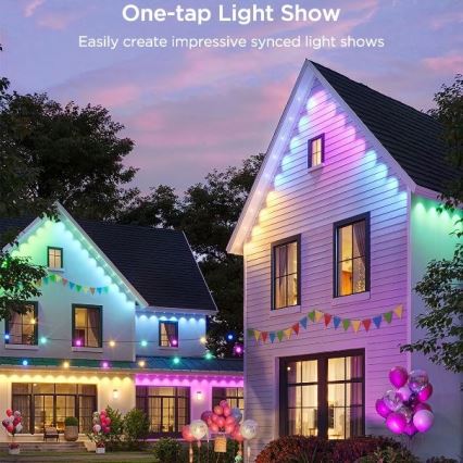 Govee - LED RGBIC гирлянд с насочени светлини, 30m, Wi-Fi, Matter, IP67