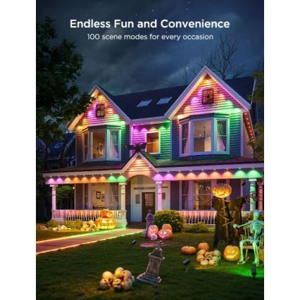 Govee - LED RGBIC гирлянд с насочени светлини, 30m, Wi-Fi, Matter, IP67