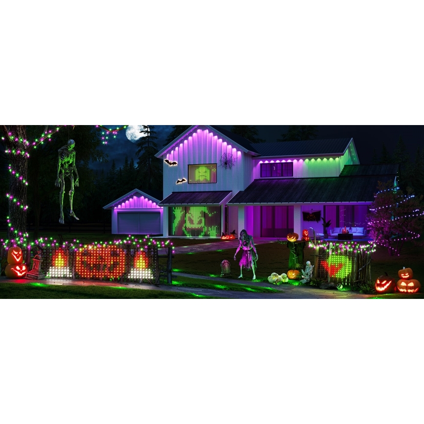 Govee - LED RGBIC външна осветителна мрежа 143x85см Wi-Fi Matter IP65