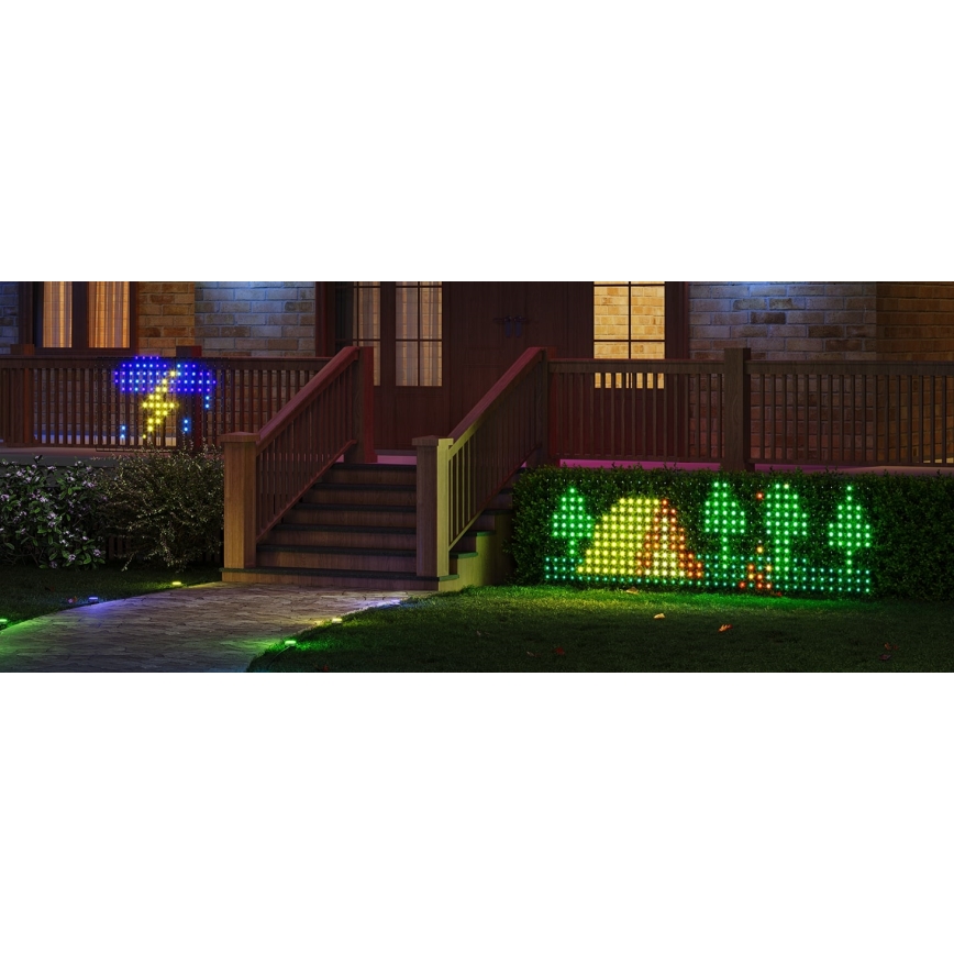 Govee - LED RGBIC Външна светлинна мрежа 143x85cm Wi-Fi Matter IP65