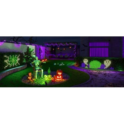 Govee - LED RGBIC Външна светлинна мрежа 143x85cm Wi-Fi Matter IP65