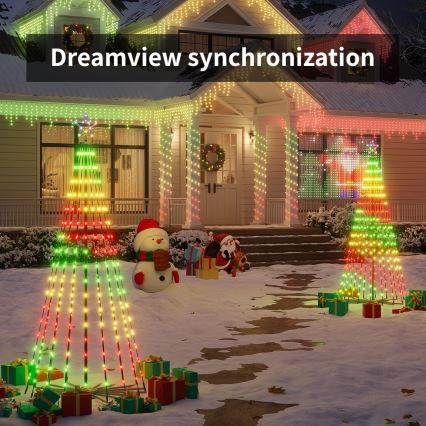 Govee - LED RGBIC Коледна елха със звезда LED/15W/230V IP65 1,8 m Matter Wi-Fi