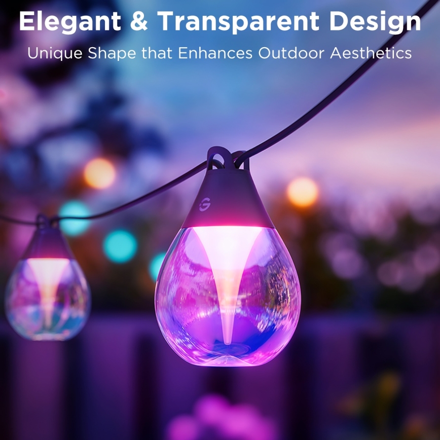 Govee - LED RGBICW Димируем екстериорен декоративни лампички LED/24W/230V IP67 2700-6500K Wi-Fi