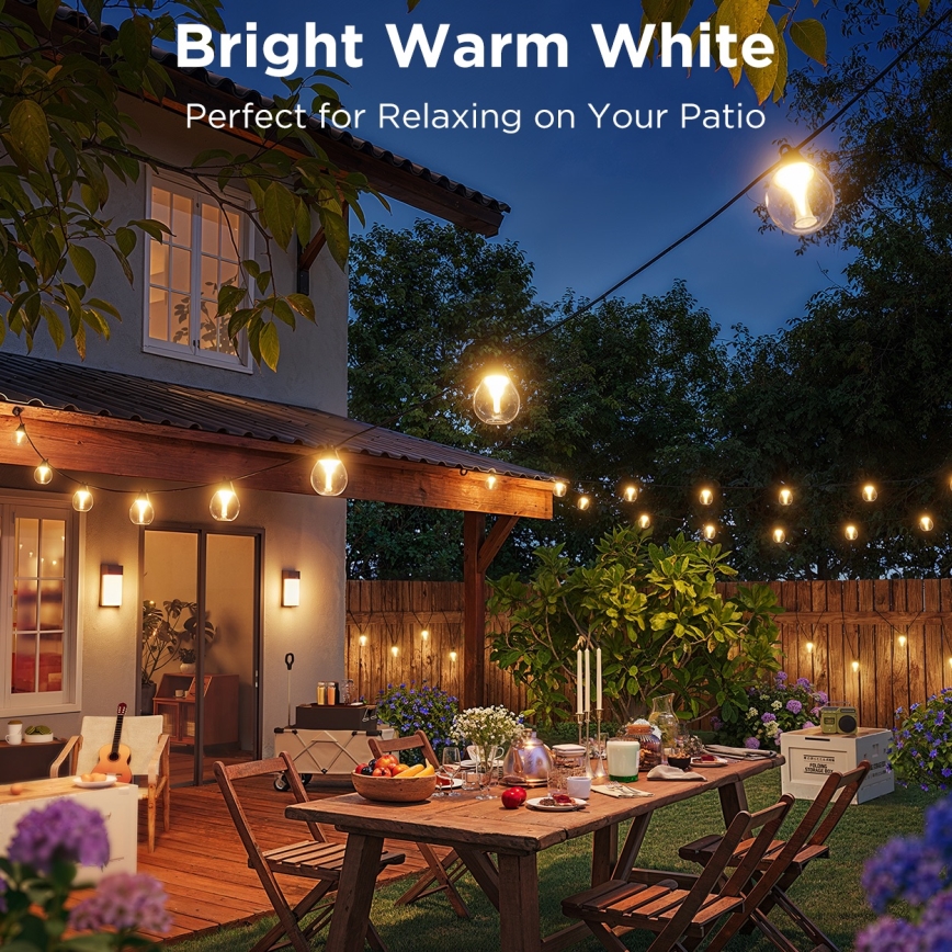 Govee - LED RGBICW Димируем екстериорен декоративни лампички LED/24W/230V IP67 2700-6500K Wi-Fi