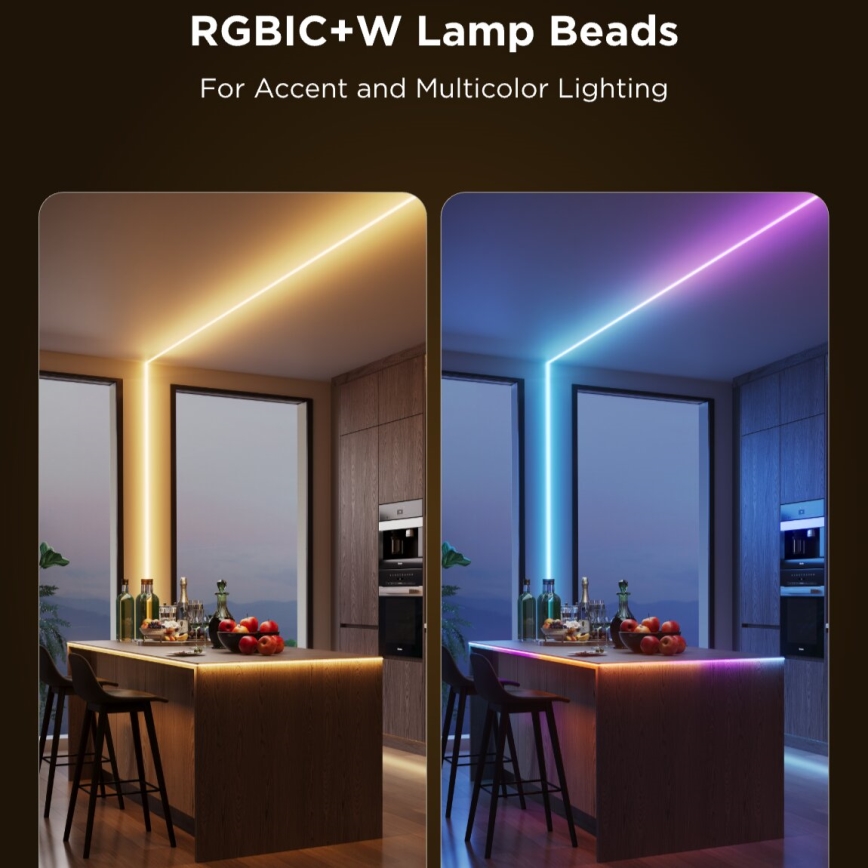 Govee - LED RGBICW Димируема лента COB 3780 диоди 3m Wi-Fi Matter