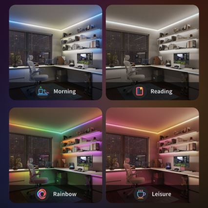 Govee - LED RGBICW Димируема лента COB 3780 диоди 3m Wi-Fi Matter