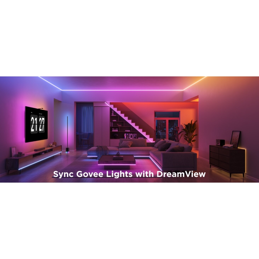 Govee - LED RGBICW Димируема лента COB 3780 диоди 3m Wi-Fi Matter