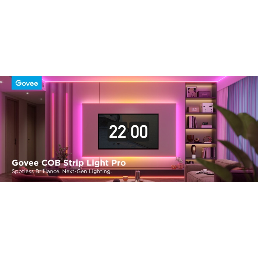 Govee - LED RGBICW Димируема лента COB 3780 диоди 3m Wi-Fi Matter