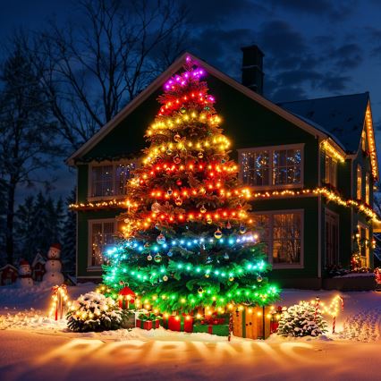 Govee - LED RGBICW Екстериорен коледни лампички 2700-6500K 20m Wi-Fi Matter IP66