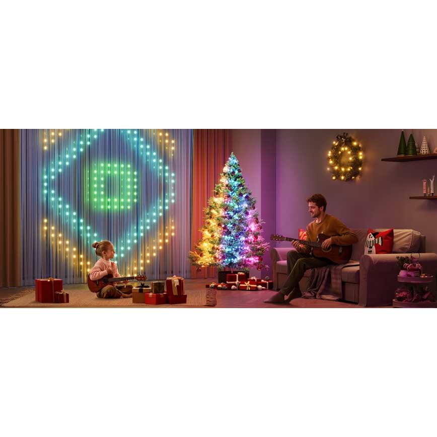 Govee - LED RGBICW Екстериорен коледни лампички 2700-6500K 20m Wi-Fi Matter IP66