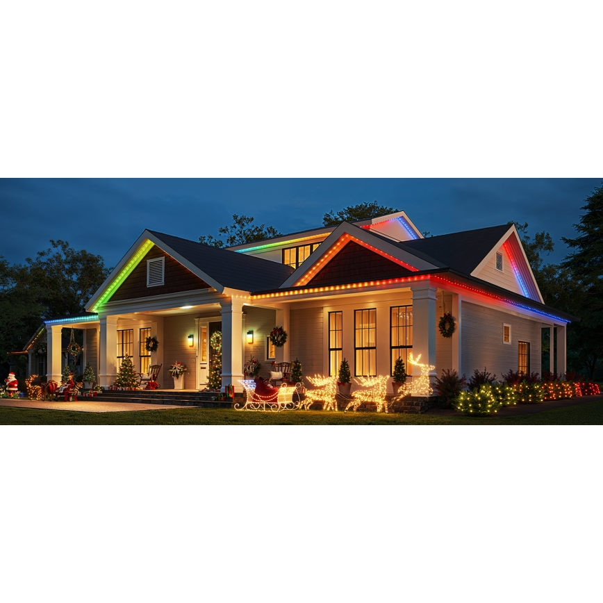 Govee - LED RGBICW Екстериорен коледни лампички 2700-6500K 20m Wi-Fi Matter IP66
