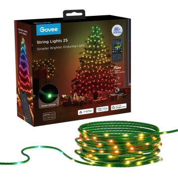 Govee - LED RGBICW Външна коледна гирлянда 2700-6500K 20m Wi-Fi Matter IP65