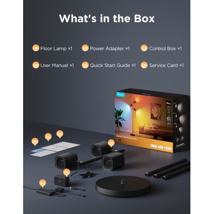 Govee - LED RGBICWW димируема подова лампа TREE MATTER LED/48W/230V Wi-Fi