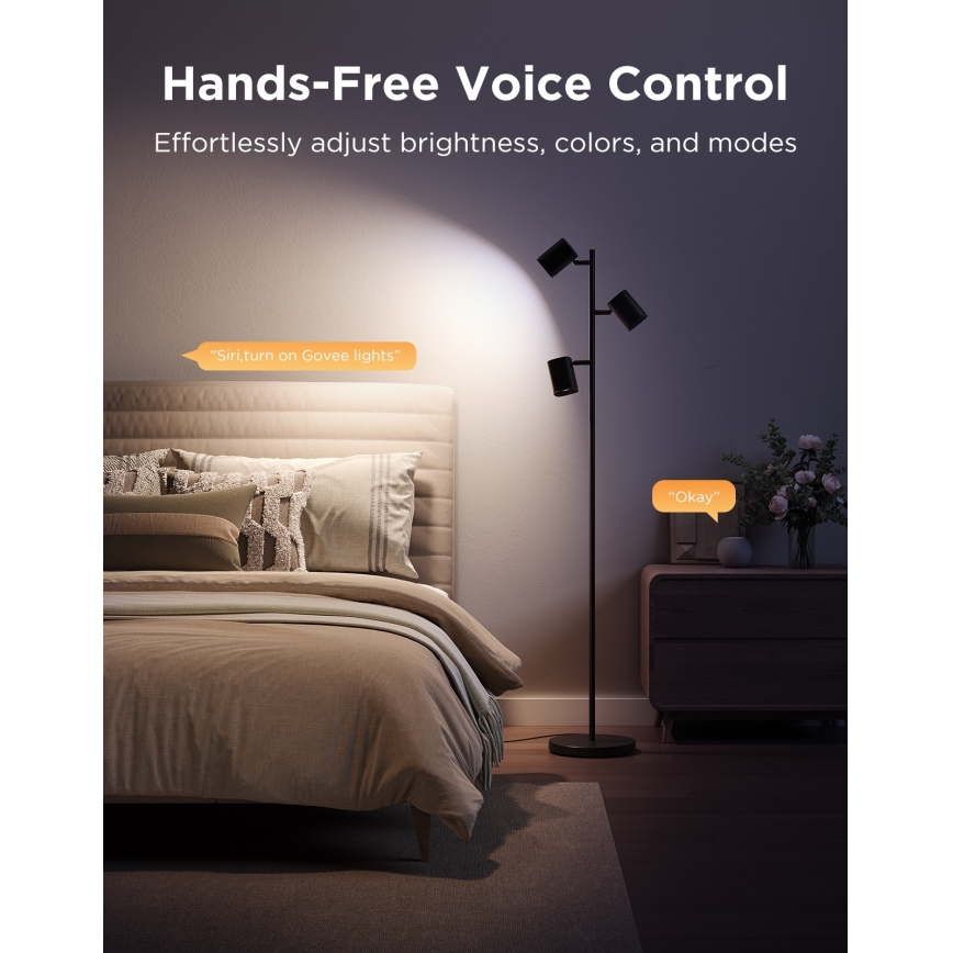 Govee - LED RGBICWW димируема подова лампа TREE MATTER LED/48W/230V Wi-Fi