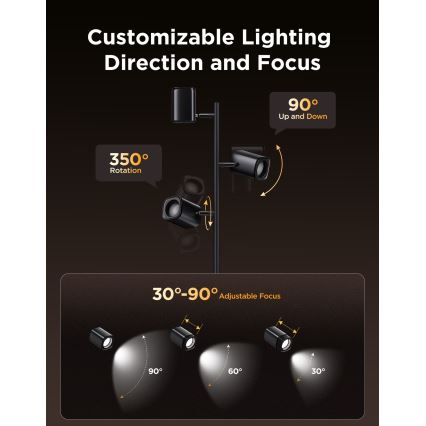 Govee - LED RGBICWW димируема подова лампа TREE MATTER LED/48W/230V Wi-Fi