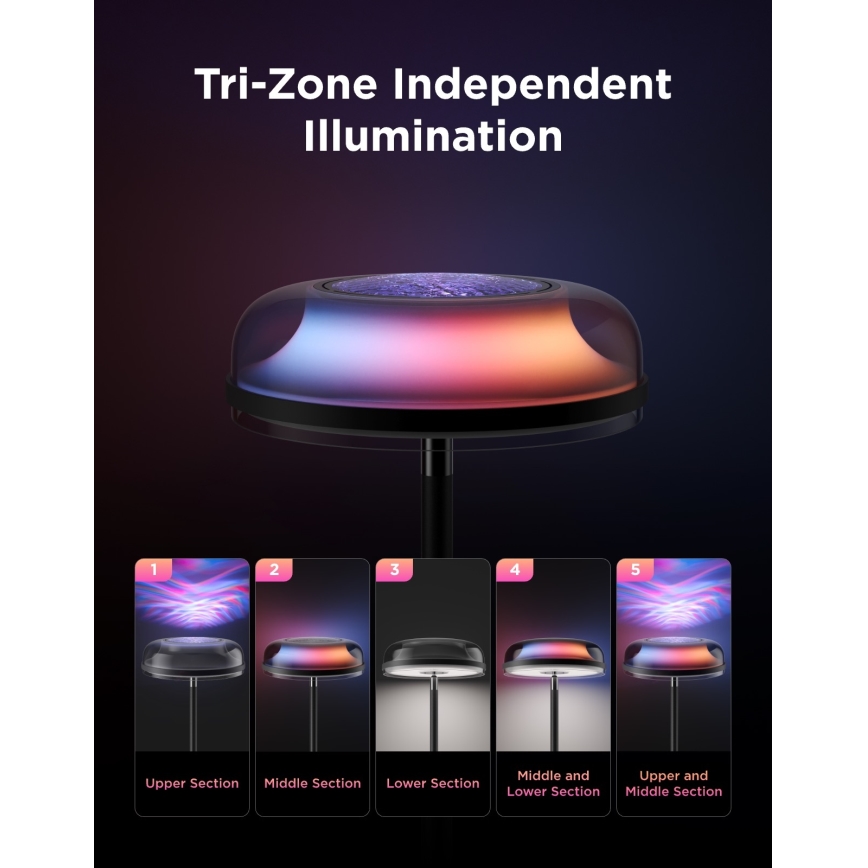 Govee - LED RGBICWW димируема подова лампа UPLIGHTER MATTER LED/24W/230V Wi-Fi