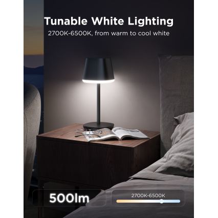 Govee - LED RGBICWW Димируема настолна лампа CLASSIC MATTER LED/10W/5V 4800mAh Wi-Fi
