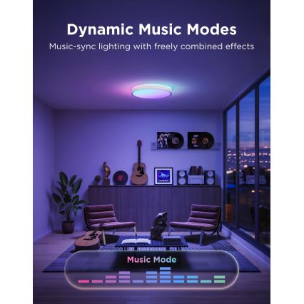 Govee - LED RGBICWW Димируемо таванно осветително тяло LED/55W/230V Ø 46 см Matter Wi-Fi