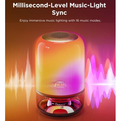 Govee - LED RGBW димируема настолна лампа с вграден високоговорител LED/36W/12V Wi-Fi