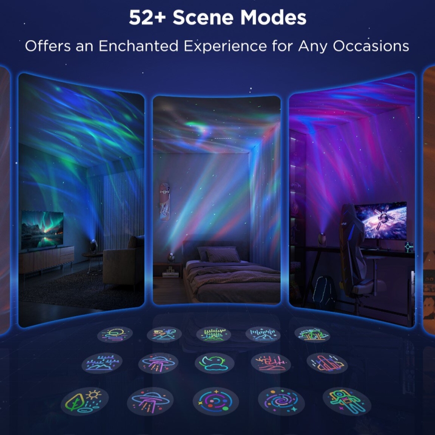 Govee - LED RGBW Galaxy Осветление Projector Pro Wi-Fi Matter
