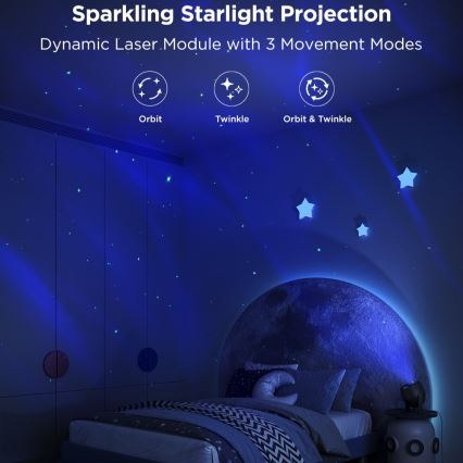 Govee - LED RGBW Galaxy Осветление Projector Pro Wi-Fi Matter