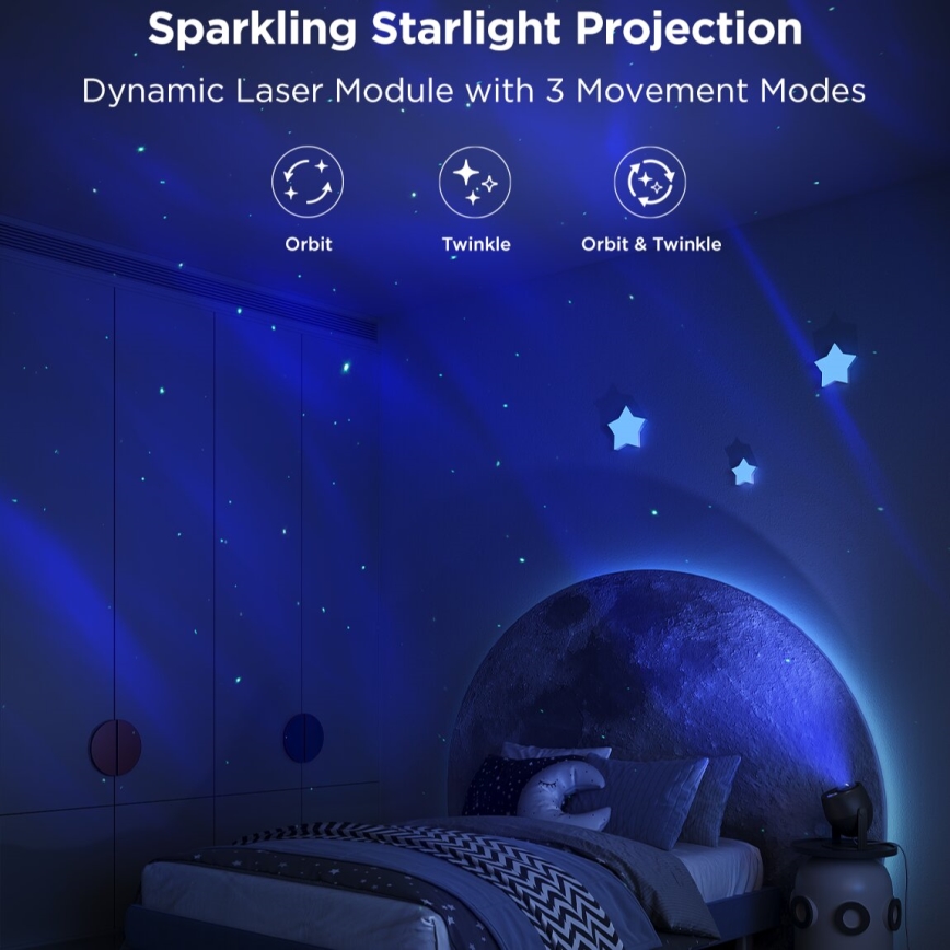Govee - LED RGBW Galaxy Осветление Projector Pro Wi-Fi Matter
