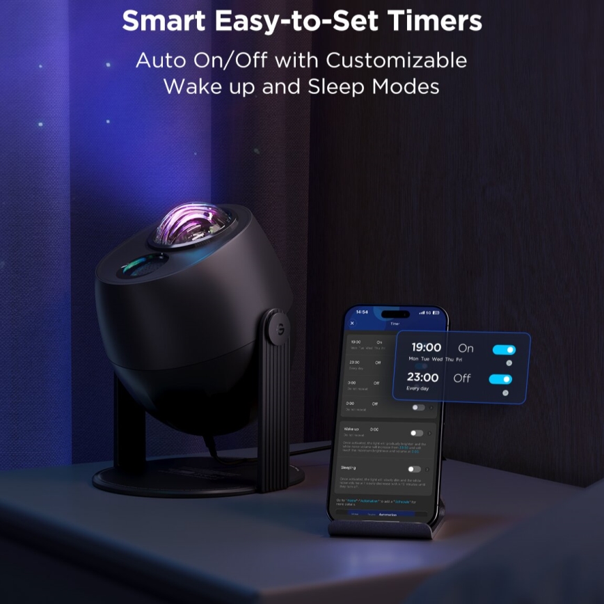 Govee - LED RGBW Galaxy Осветление Projector Pro Wi-Fi Matter