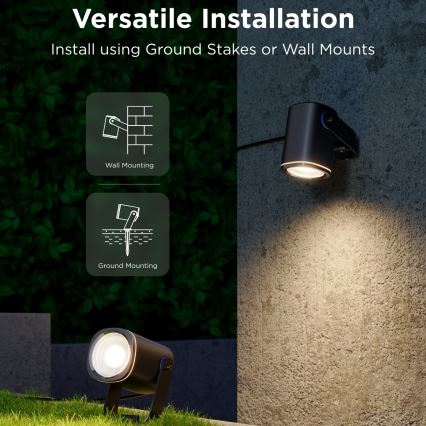 Govee - К-кт 2x LED RGBWW Димируем прожектор LED/12W/230V IP67 2700-6500K Wi-Fi