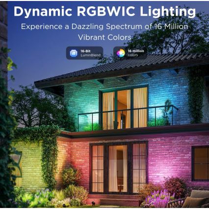 Govee - К-кт 2x LED RGBWW Димируем прожектор LED/12W/230V IP67 2700-6500K Wi-Fi