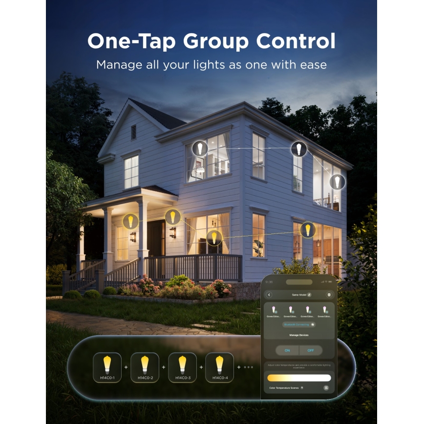 Govee - димируема LED RGBWW крушка Smart MATTER ST64 E27/5W/230V 2700-6500K Wi-Fi
