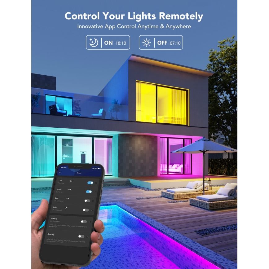 Govee - LED RGBWW Димируема крушка Smart E27/12W/230V 2700-6500K Wi-Fi
